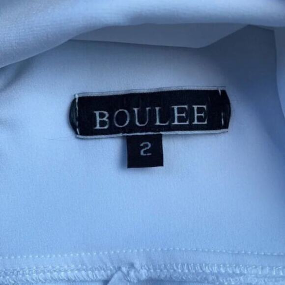 NWOT Boulee Women's White Crew Neck Open Back Peplum Sleeveless Top Size 2 - Picture 8 of 11